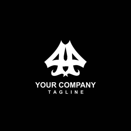 44, 4a, aa, qp initials ornamental logo and vector logoのイラスト素材