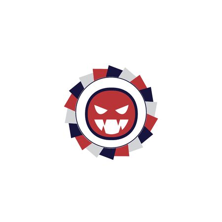 halloween lantern pumpkin candy vector icon and logoのイラスト素材