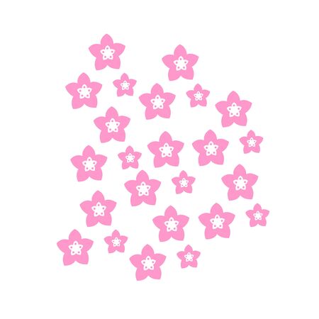 sakura pink cherry blossom wallpaper and vector backgroundのイラスト素材