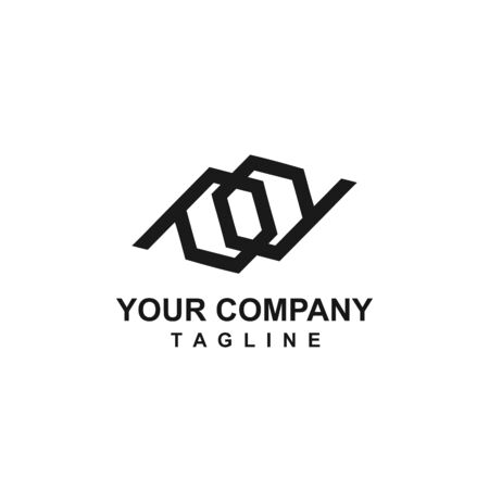 pd, pq, pp initials geometric logo and vector iconのイラスト素材