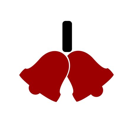 simple red bell icon and vector illustrationのイラスト素材
