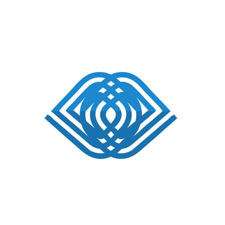 DD, DOD eye initials circle logo and vector iconのイラスト素材