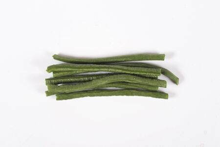 Yard long bean isolated on the white background.の写真素材