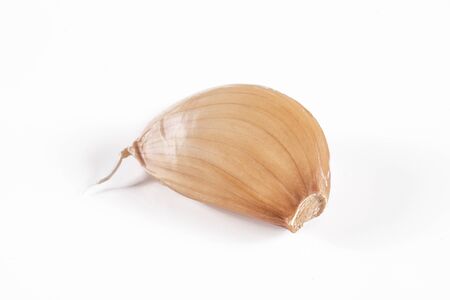 Garlic isolated on white backgroundの写真素材