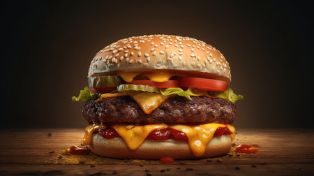 Burger, ultra detailed, super definition, super realisticの素材
