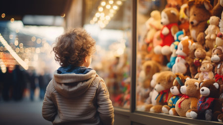 Childhood Wonder - Gazing at Toy Storeの素材