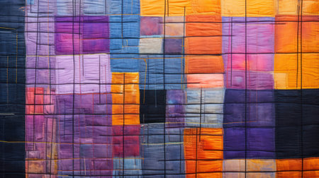 Colorful Patchwork Texture - Artistic Fabricの素材