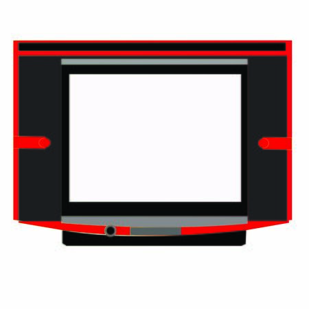 the cool old tv in his eraのイラスト素材
