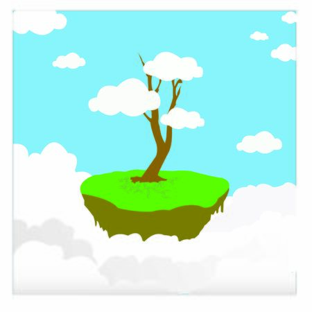 land on the sky not on the earthのイラスト素材