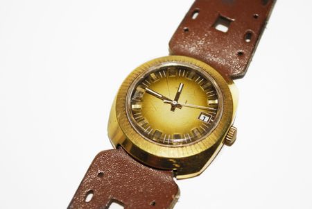 picture of an antiqoue clock on white background