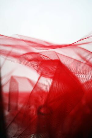 still-life with bottles and tulleの写真素材