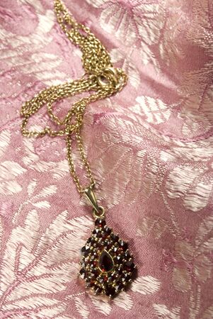 antique garnet dropの写真素材