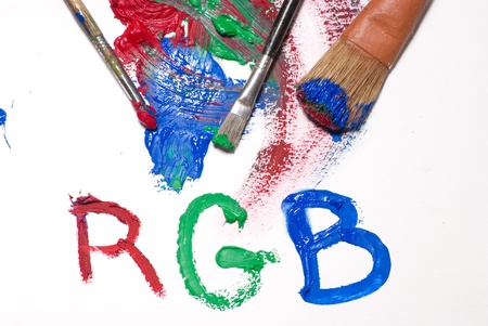 RGB mixing colorsの写真素材