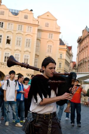 Street artist in Pragueのeditorial素材
