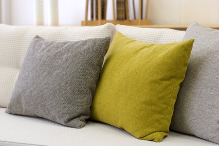 pillows on the sofaの写真素材