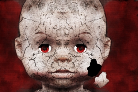 scary dollの写真素材