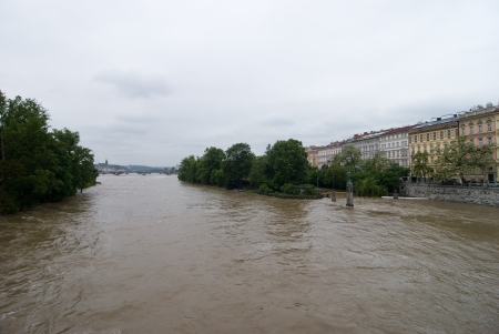 Floods in Prague, 4th june 2013のeditorial素材