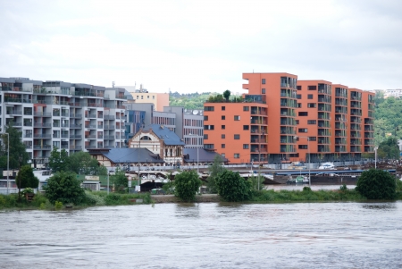 Floods in Prague, 4th june 2013のeditorial素材