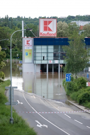 Floods in Prague, 4th june 2013のeditorial素材