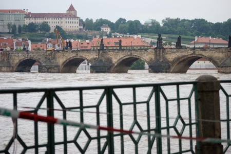 Floods in Prague, 4th june 2013のeditorial素材