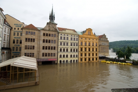 Floods in Prague, 4th june 2013のeditorial素材