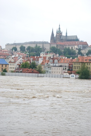 Floods in Prague, 4th june 2013のeditorial素材