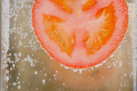 tomato in the waterの写真素材