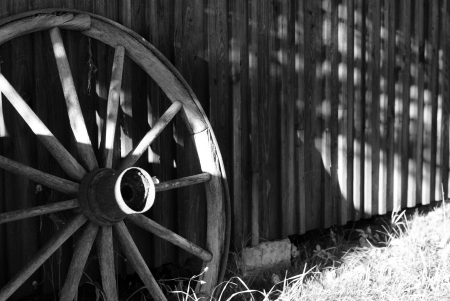 old wheelの写真素材