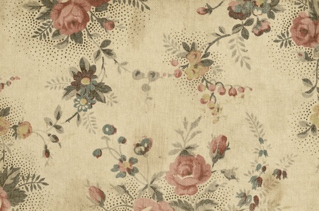 vintage floral fabricの写真素材