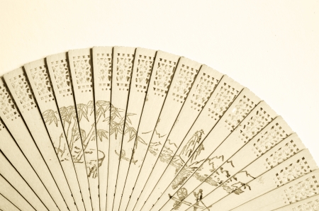 wooden fanの写真素材