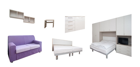 furniture for bedroom  isolated on the white backgroundの写真素材