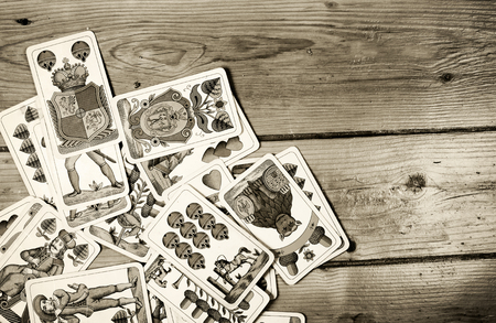 old cardsの写真素材