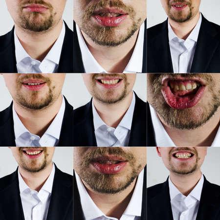 man facial expressionの写真素材