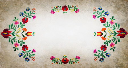 folk frameの写真素材