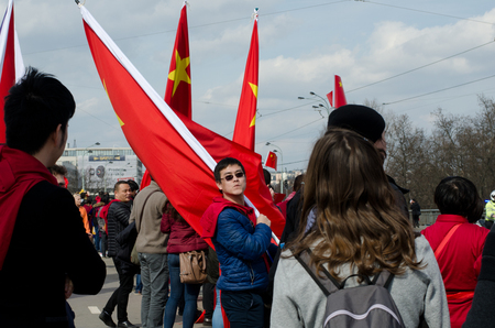 Prague, Czech republic - March, 28th 2016: Chinese President Xi Jinping arrives in Pragueのeditorial素材