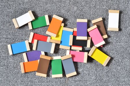 Pile of montessori color tablets