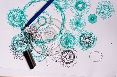 Spirograph retro toyの写真素材