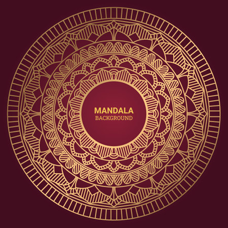 Luxury mandala vector with golden style backgroundのイラスト素材
