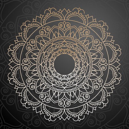 Abstract luxury floral and mandala elegant backgroundのイラスト素材