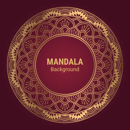 Abstract luxury floral and mandala elegant backgroundのイラスト素材