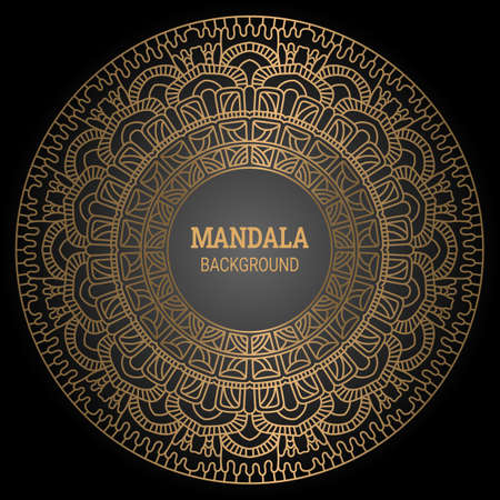 Abstract luxury floral and mandala elegant backgroundのイラスト素材