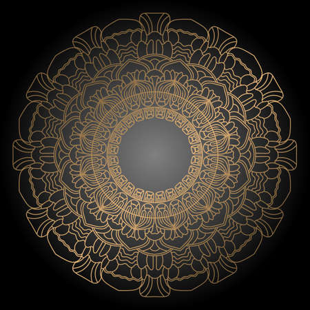 Abstract luxury floral and mandala elegant backgroundのイラスト素材