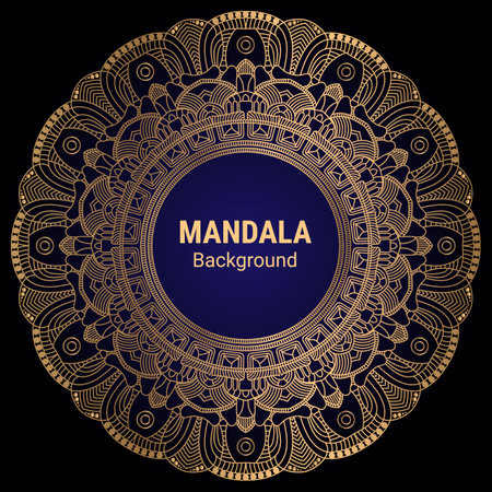 Abstract luxury floral and mandala elegant backgroundのイラスト素材