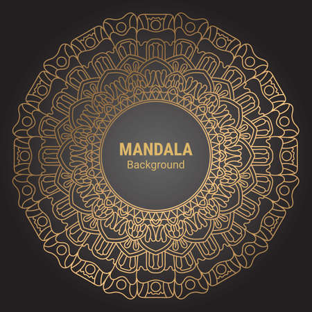 Abstract luxury floral and mandala elegant backgroundのイラスト素材