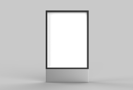 Mock up of blank advertising billboard. 3D illustratingの写真素材