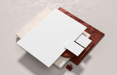 Corporate identity stationery mock up isolated on modern style background. Mock up for branding...