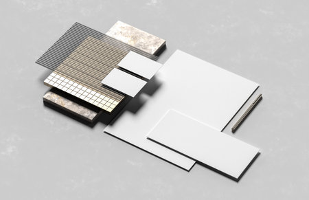 Corporate identity stationery mock up isolated on modern style background. Mock up for branding...