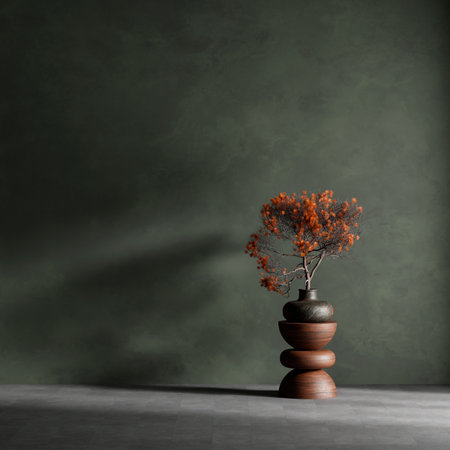 living room interior mock up with modern furniture. Empty wall mock up in modern interior design. 3D illustrationの写真素材