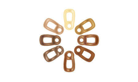 Background isolated metal rings