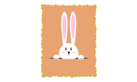 Illustration of white rabbit.のイラスト素材